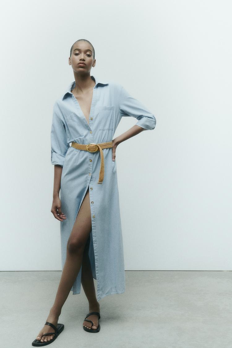 SHIRT DRESS WITH BELT
