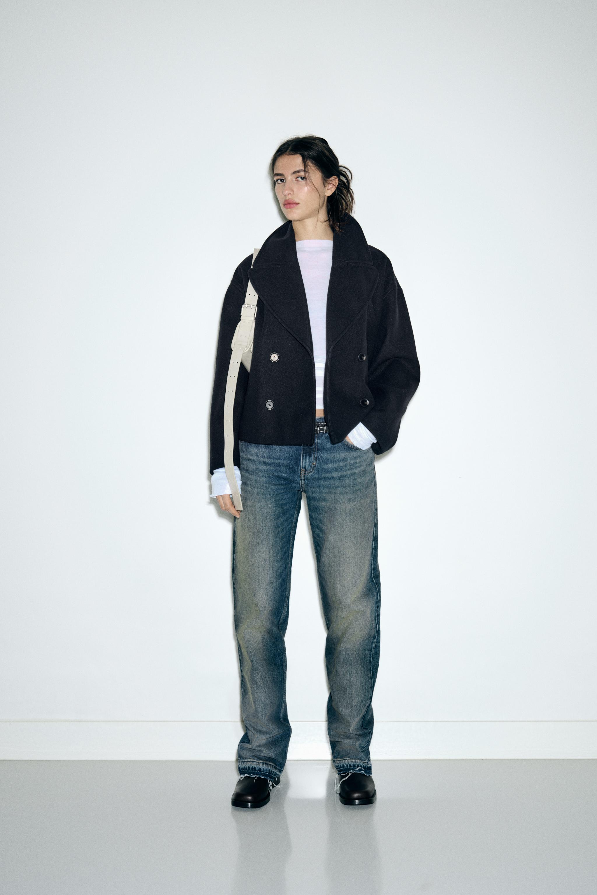 Zara SOFT DOUBLE BREASTED CROPPED COAT | Mall of America®