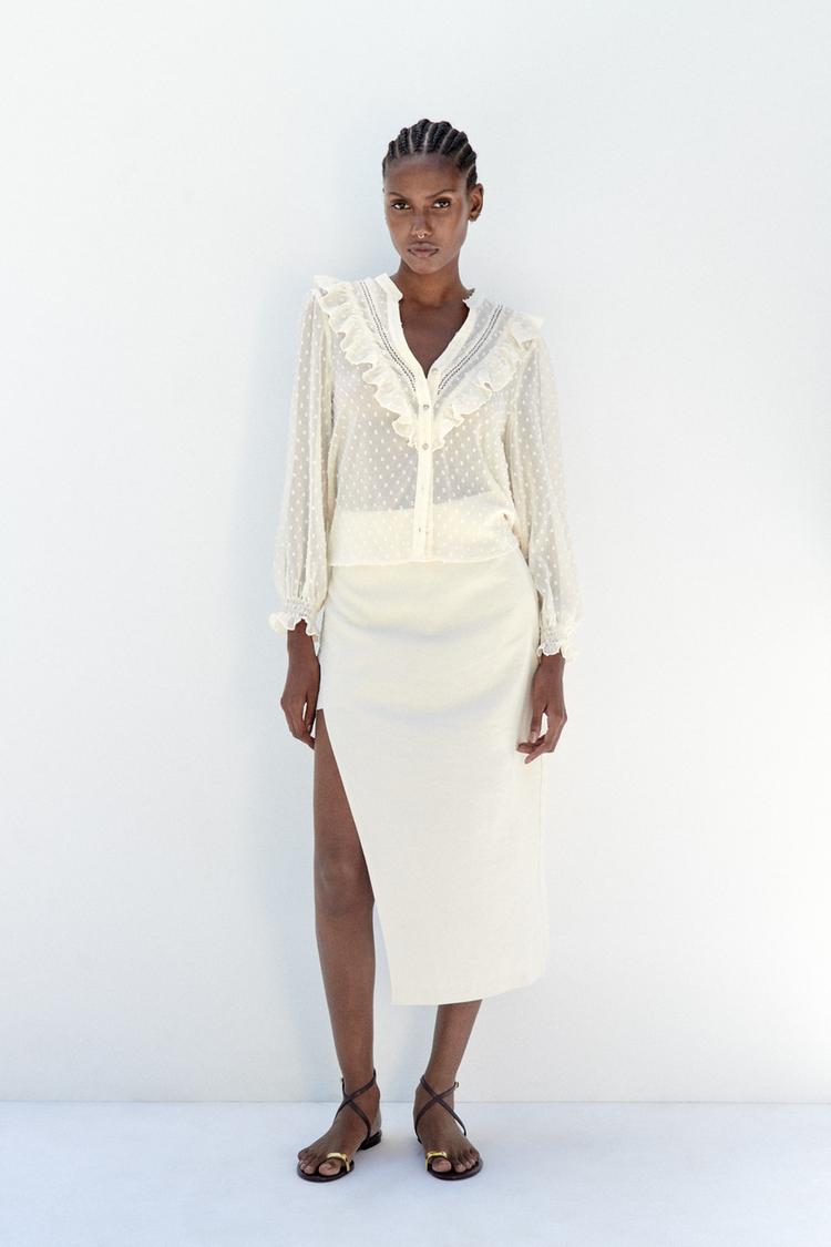 PLUMETIS SHIRT WITH RUFFLES