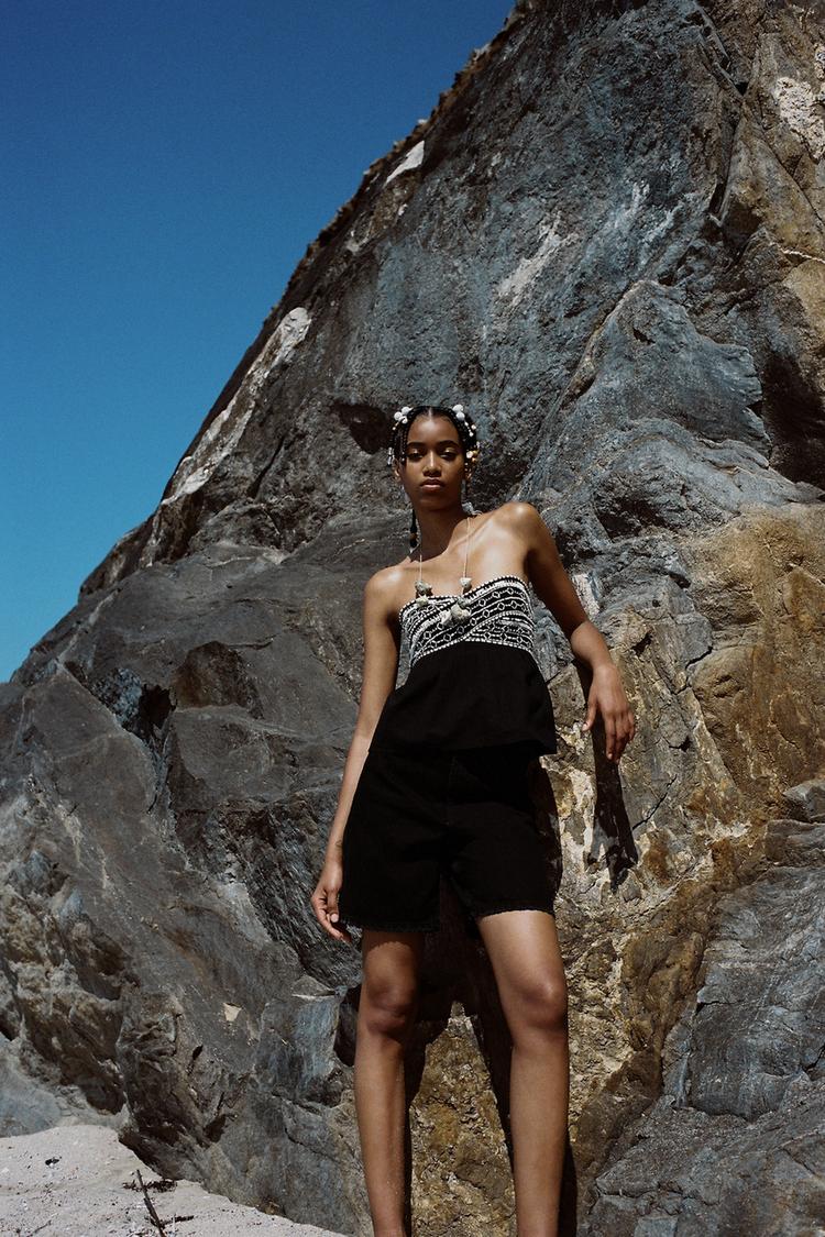 TRF REGULAR FIT MID-RISE BERMUDA SHORTS