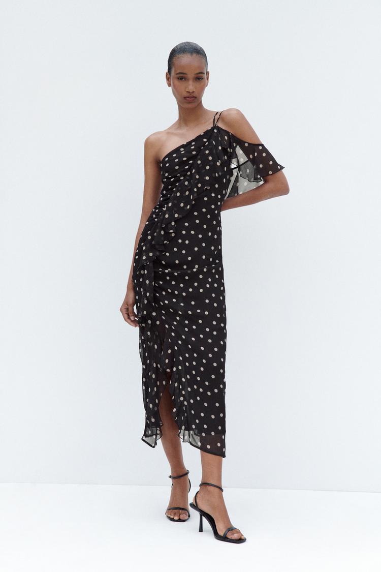 RUFFLED POLKA DOT DRESS