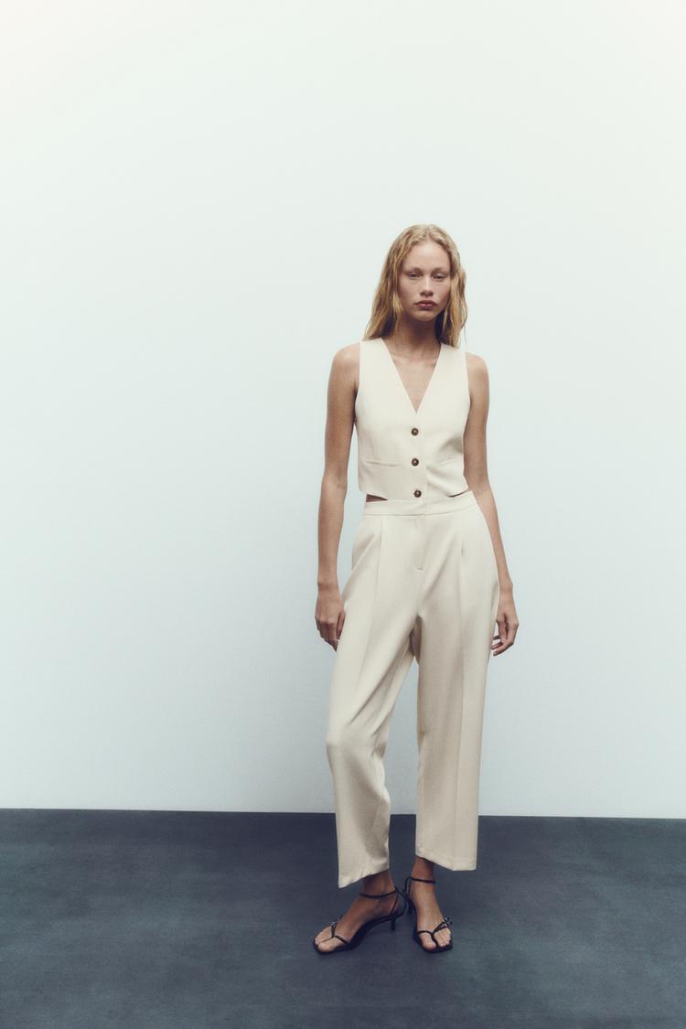 CUT-OUT WAISTCOAT JUMPSUIT