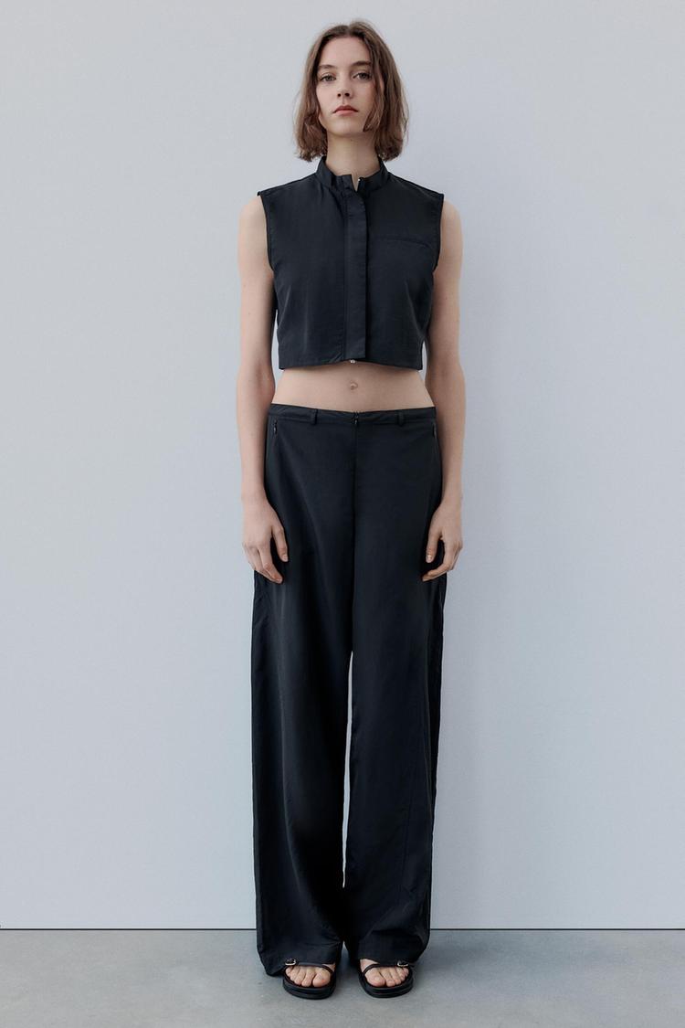 WIDE-LEG TROUSERS WITH ZIPS