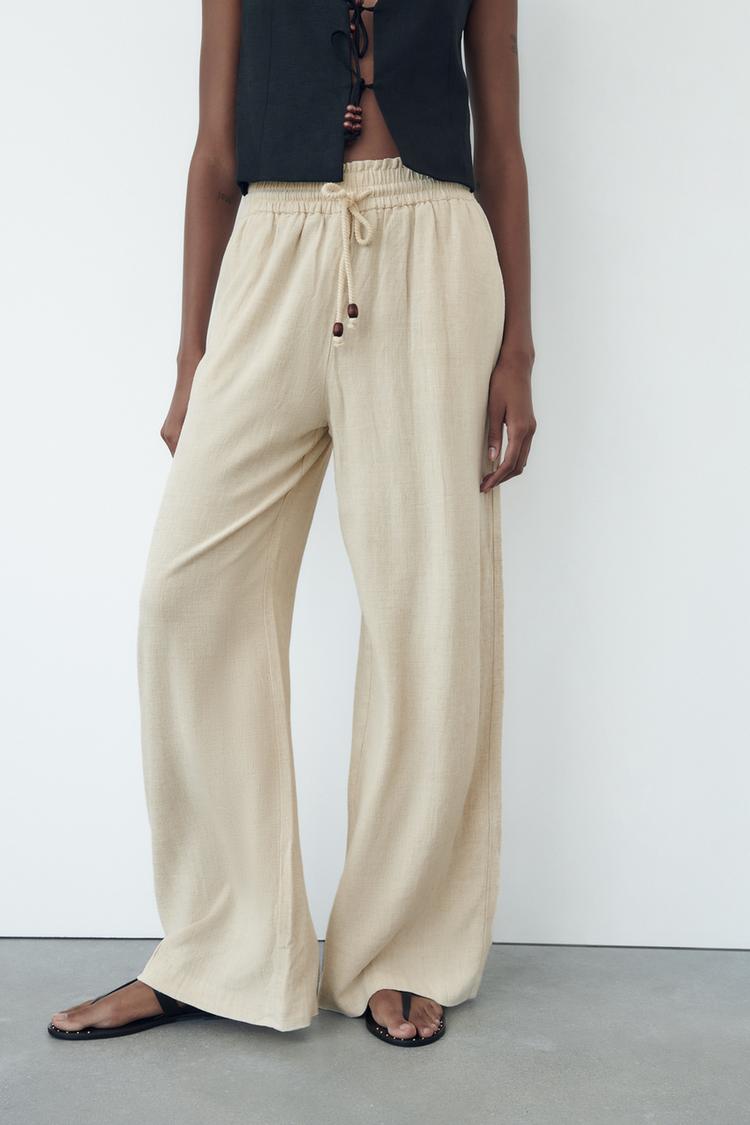 RUSTIC TROUSERS WITH ELASTICATED WAISTBAND - Zara product image