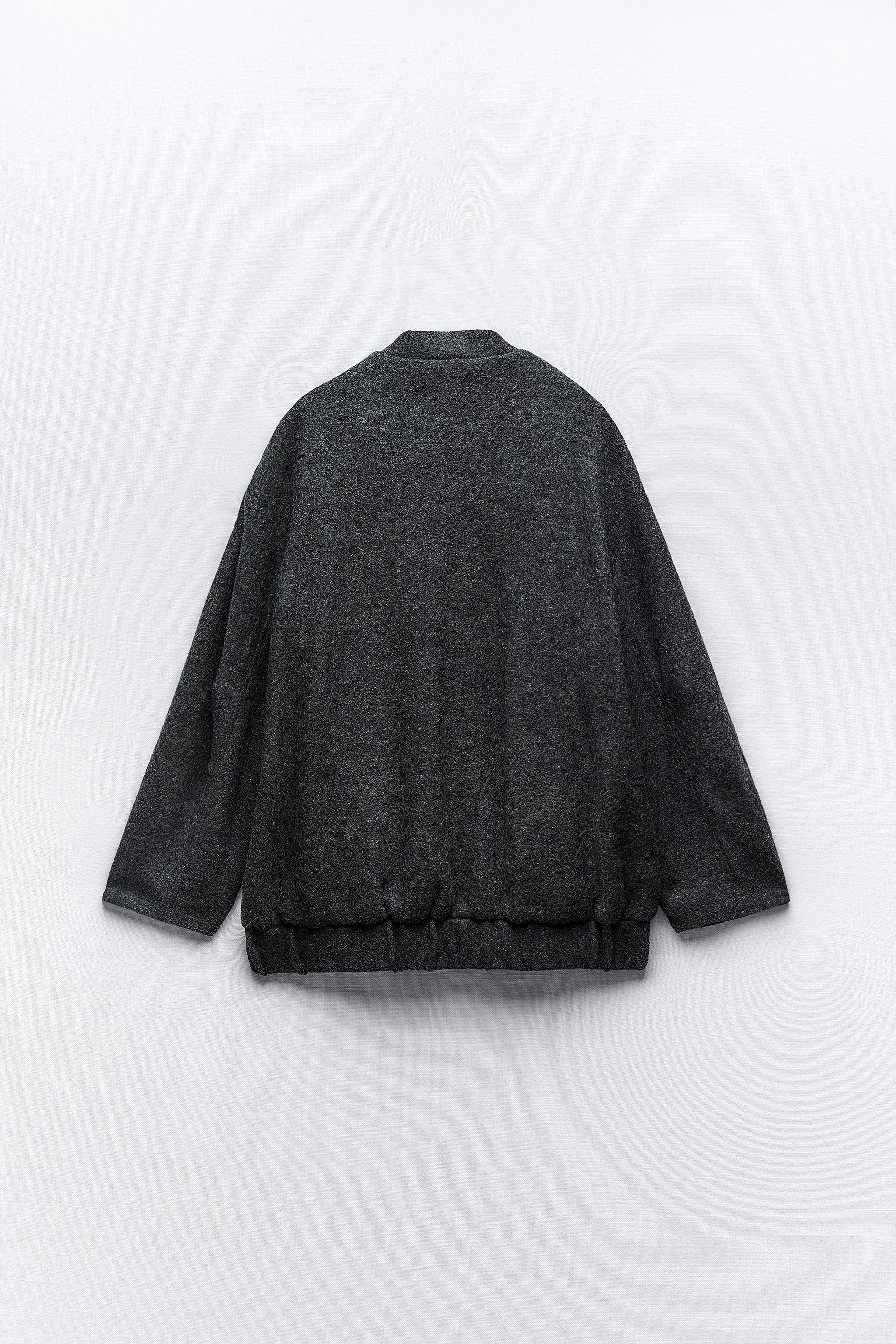 Zara OVERSIZED WOOL BLEND BOMBER JACKET Square One
