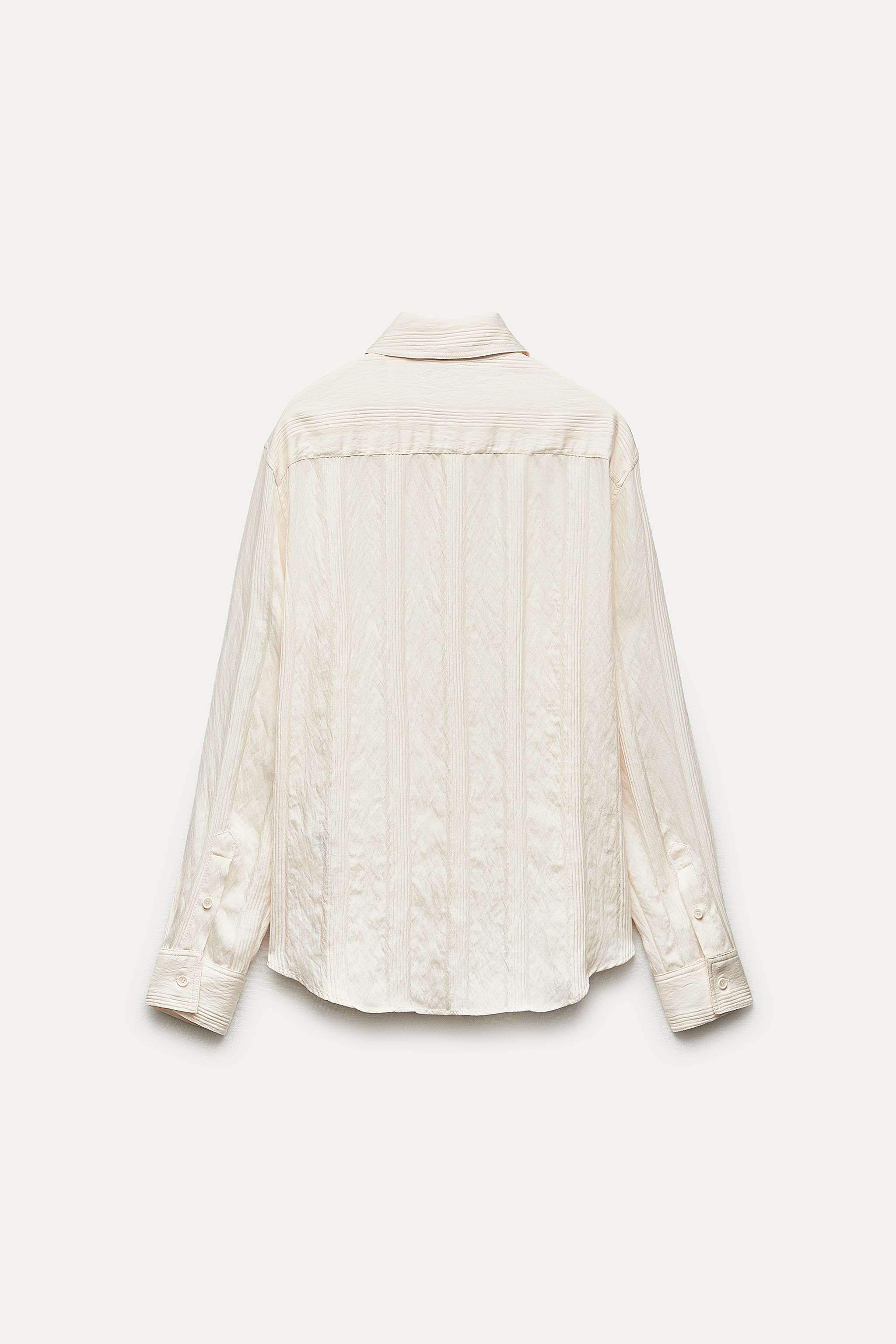 Zara STRIPED JACQUARD SHIRT ZW COLLECTION | Mall of America®
