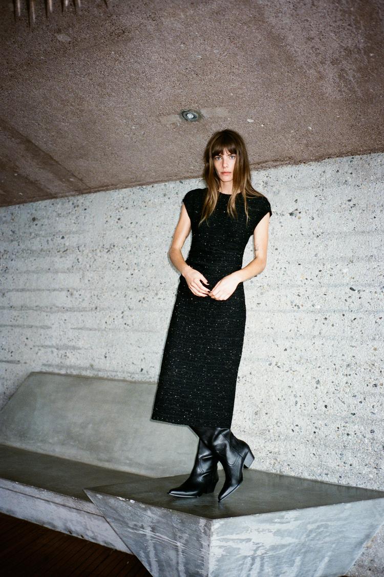 SHINY METALLIC THREAD DRESS