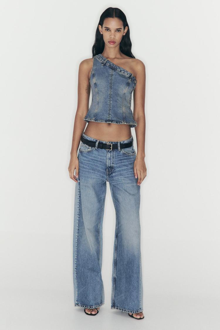 TRF ASYMMETRIC DENIM TOP