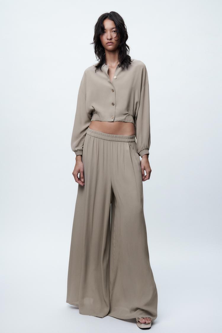 FLOWING WIDE-LEG TROUSERS