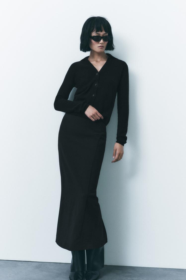 100% Wool Knit Polo Sweater image