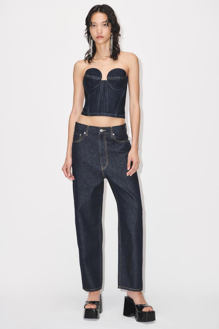 ZW BUSTIER WITH CONTRAST TOPSTITCHING