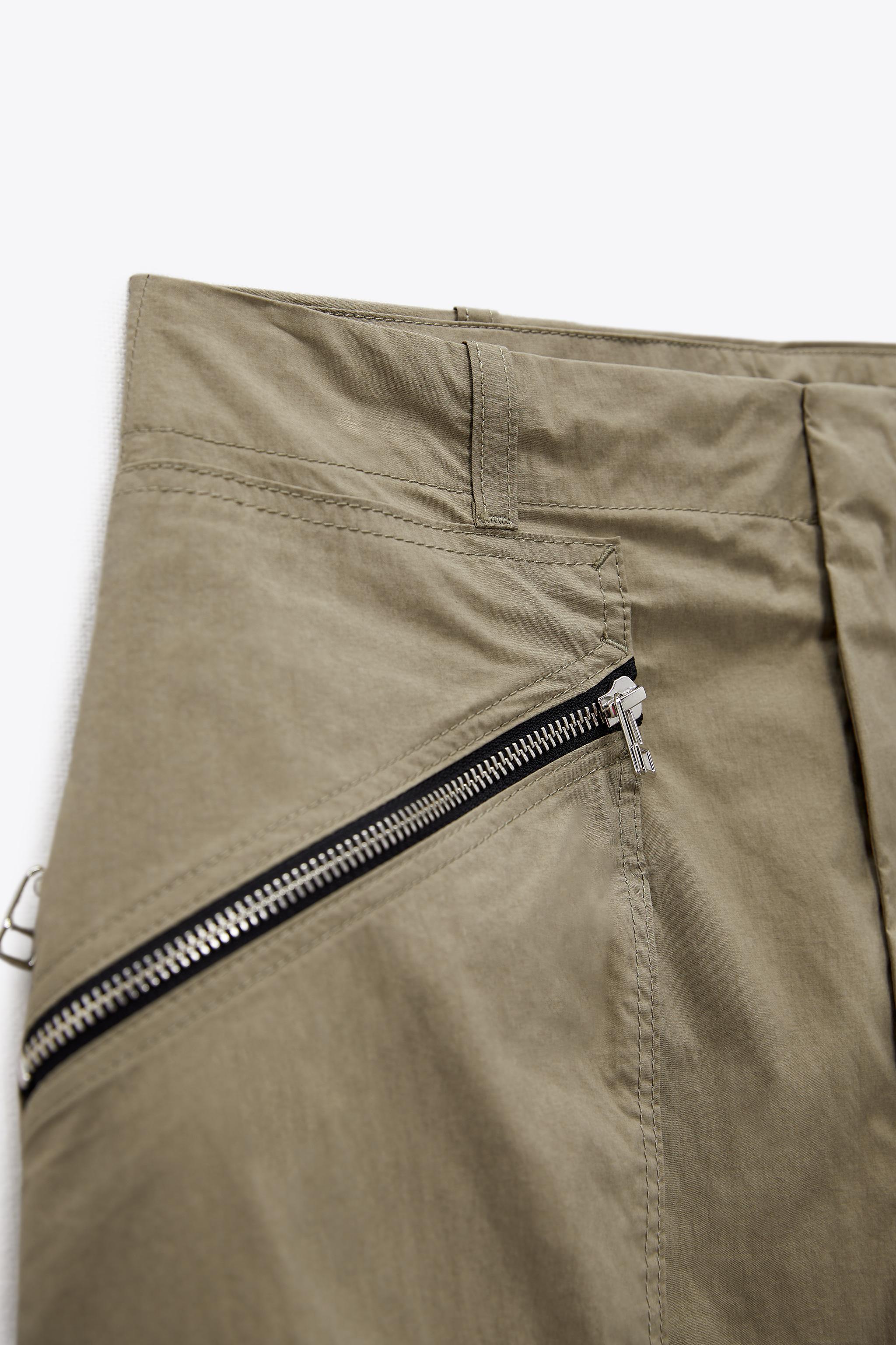 Zara TOPSTITCHED ZIPPERED PANTS Mall of America®