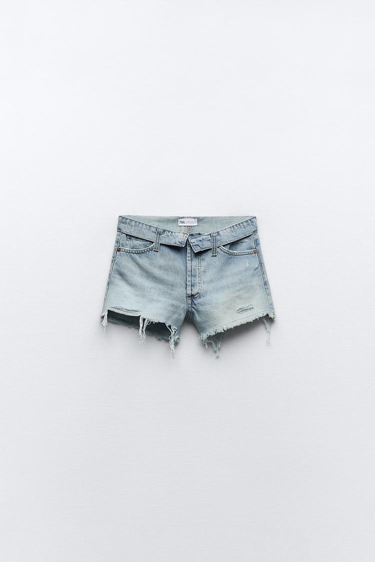 MID-RISE TRF DENIM SHORTS