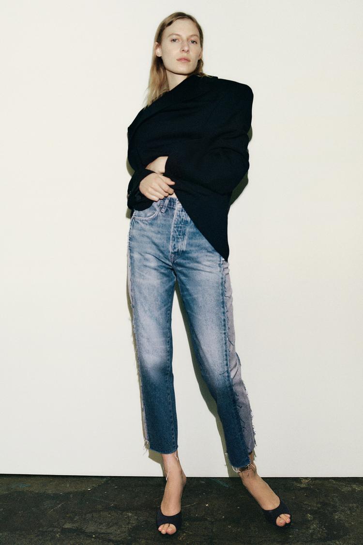 ZW STRAIGHT-LEG MID-RISE JEANS