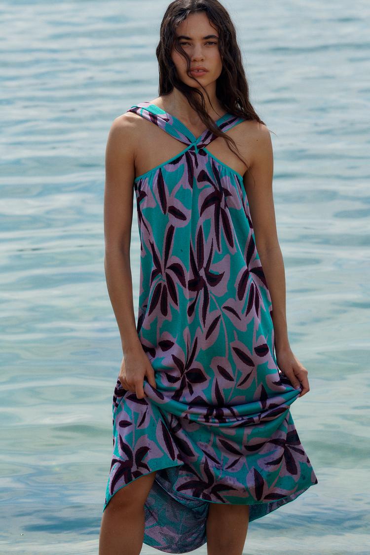 LONG KNIT JACQUARD DRESS