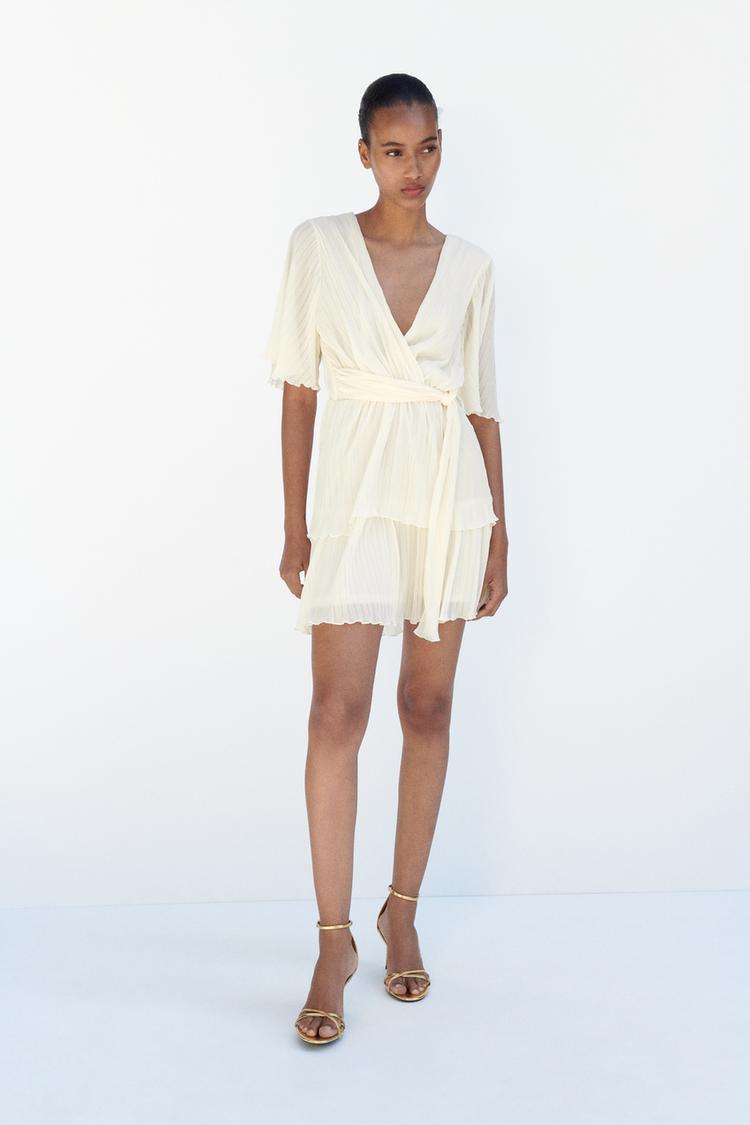 PLEATED MINI DRESS