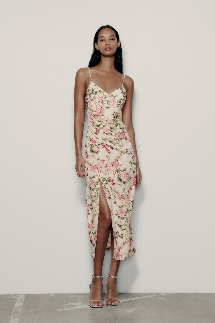 FLORAL PRINT MIDI DRESS