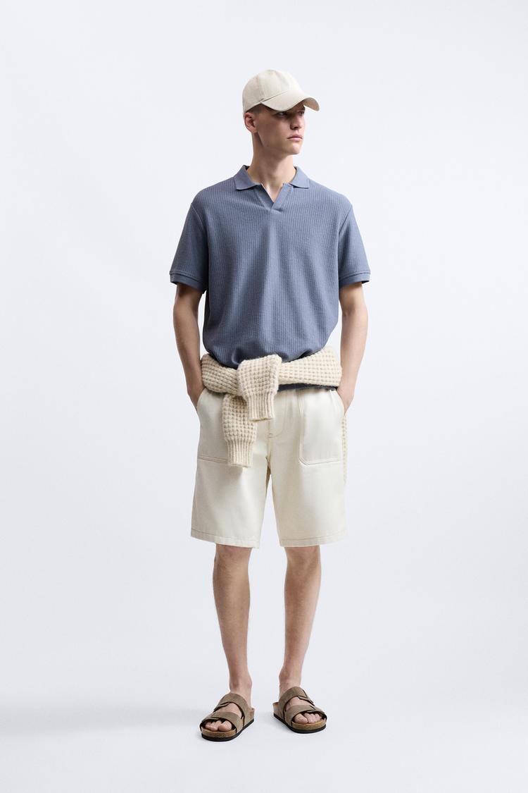 TEXTURED JACQUARD POLO SHIRT