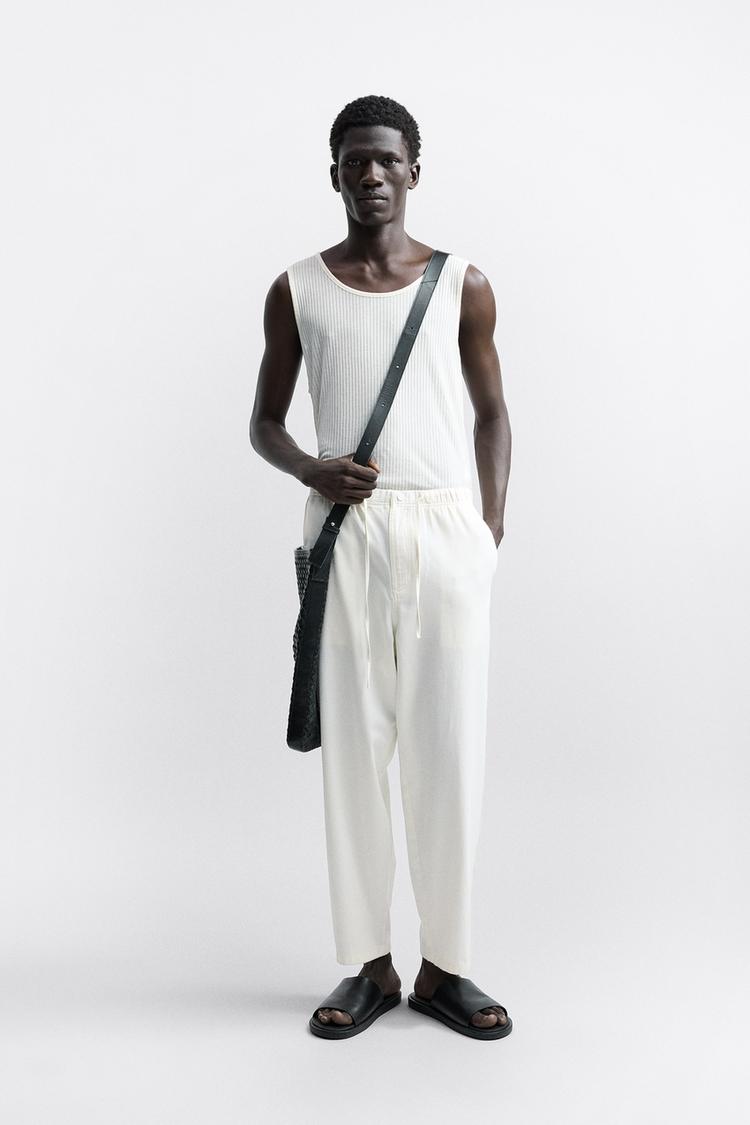 COTTON - LINEN TROUSERS