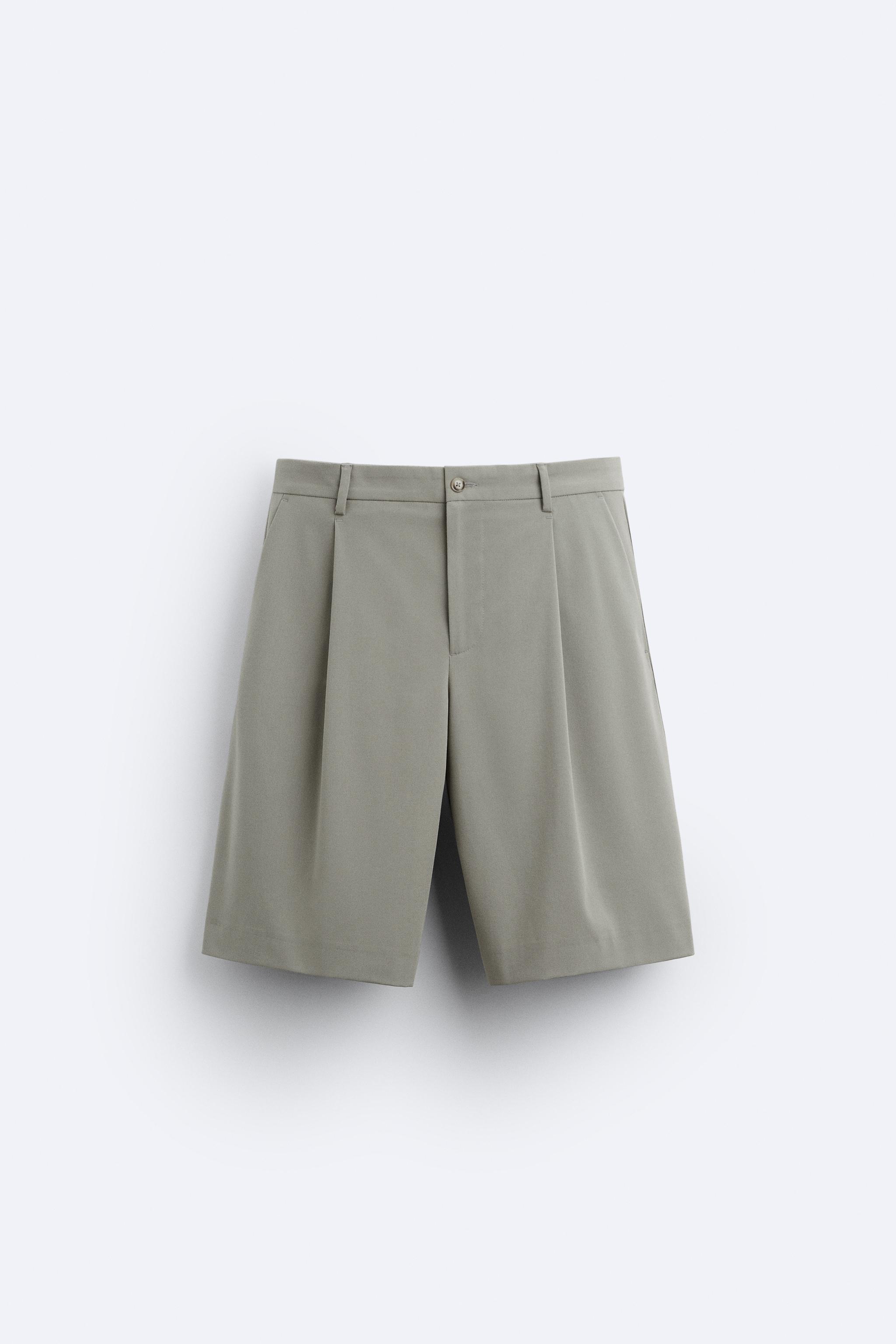 Pleated shorts zara clearance