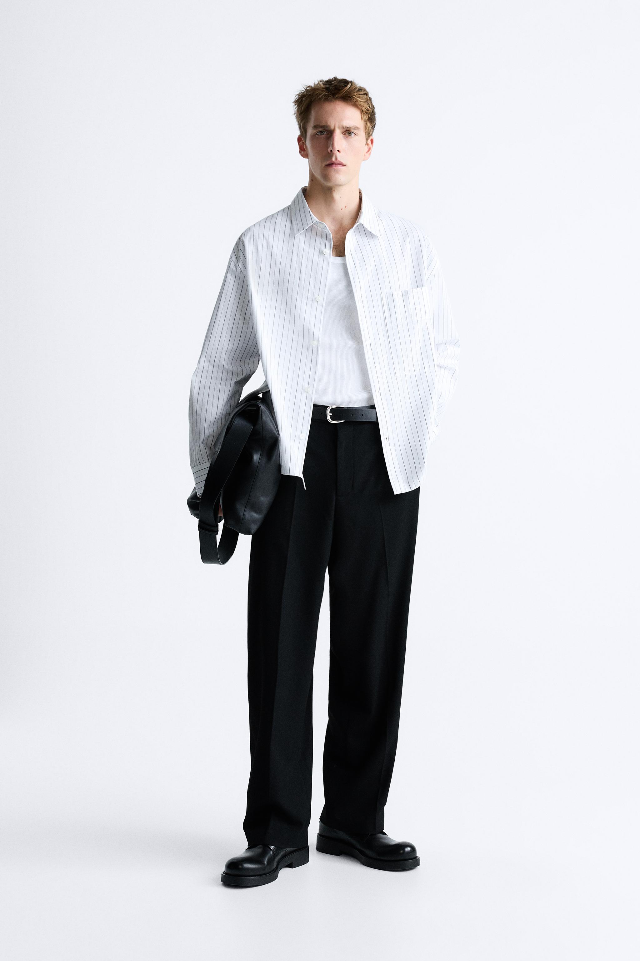 Zara CROPPED FIT STRIPED SHIRT | Mall of America® Zara CROPPED FIT STRIPED SHIRT | Mall of America®