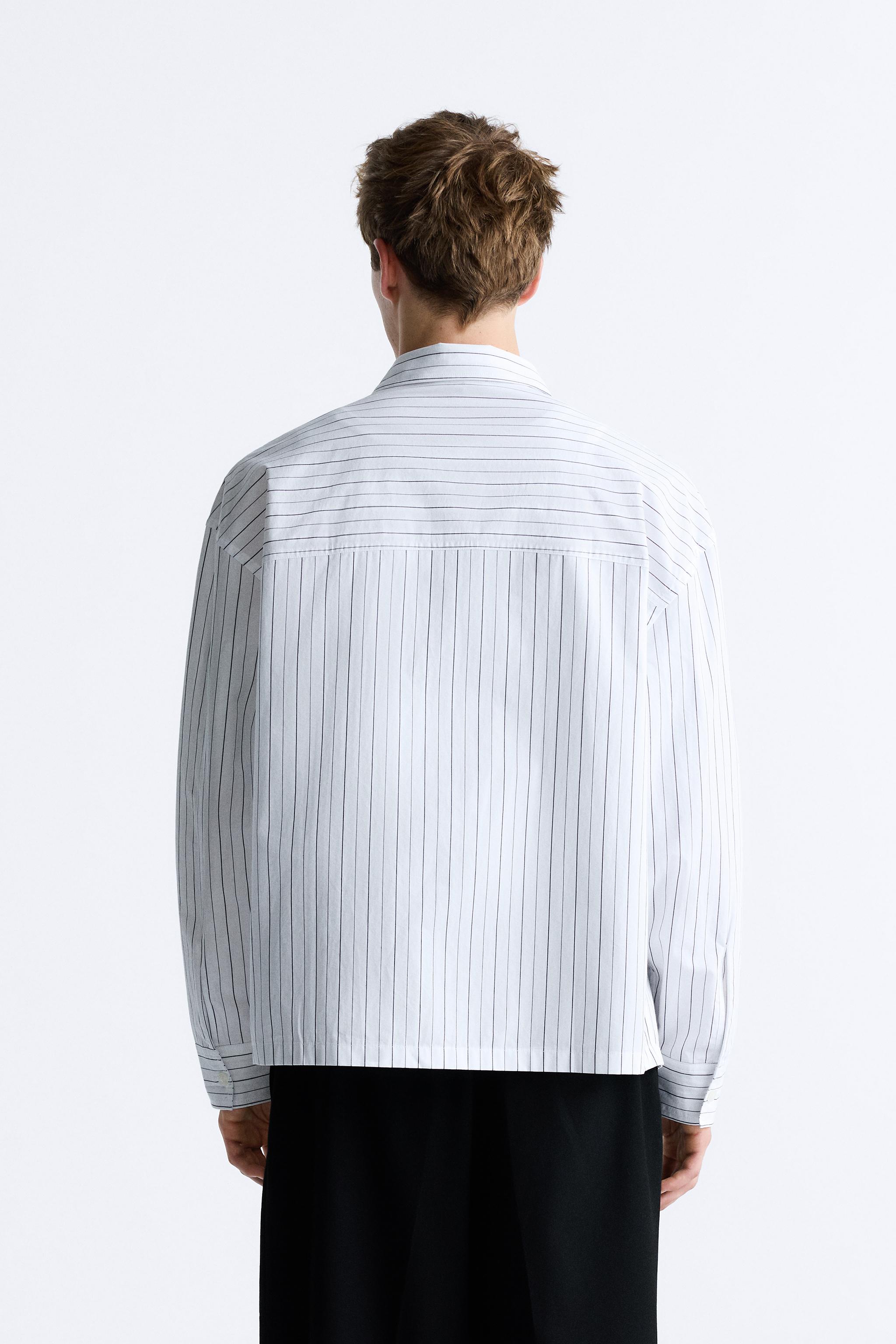 Zara CROPPED FIT STRIPED SHIRT | Mall of America®