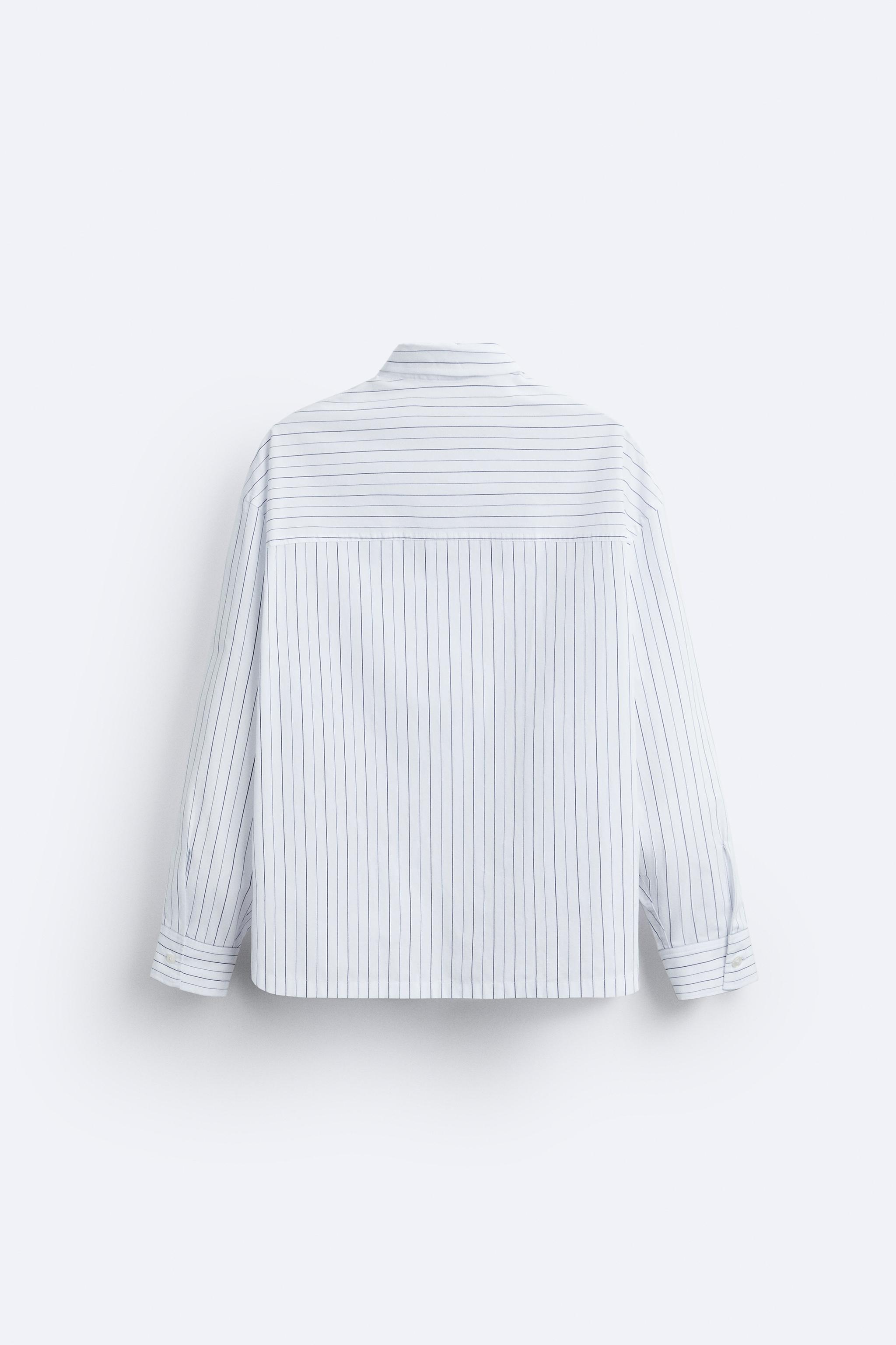 Zara CROPPED FIT STRIPED SHIRT | Mall of America®