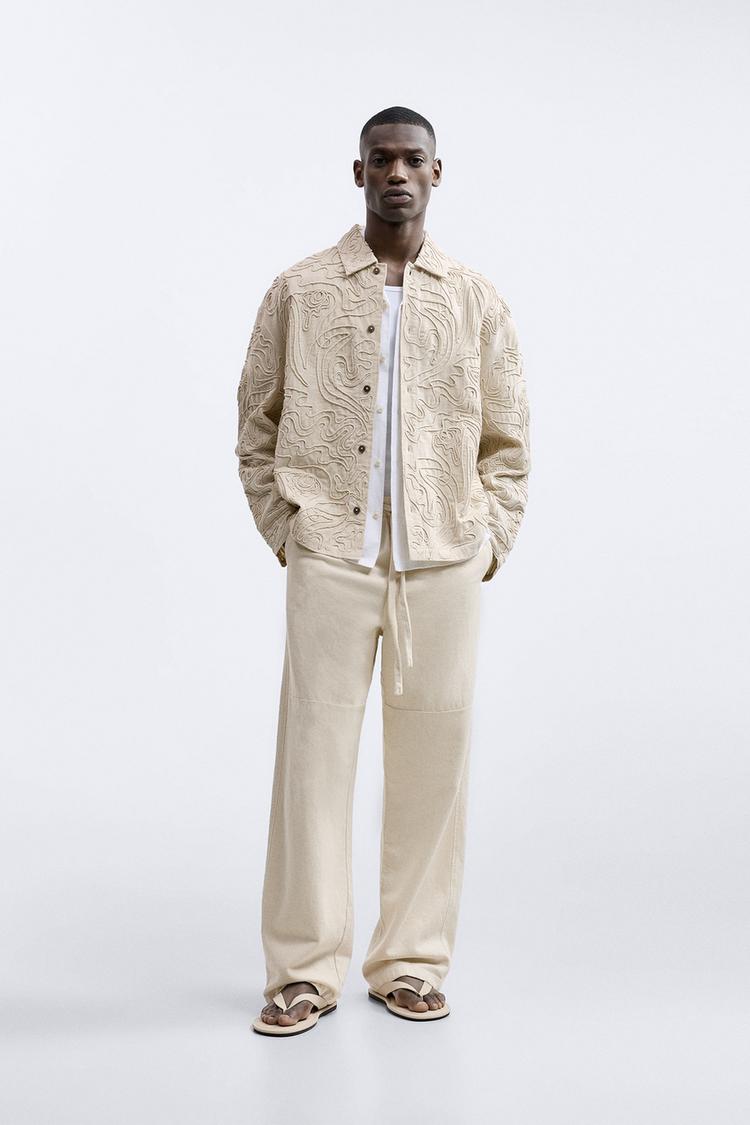 OVERSHIRT WITH RAISED EMBROIDERY