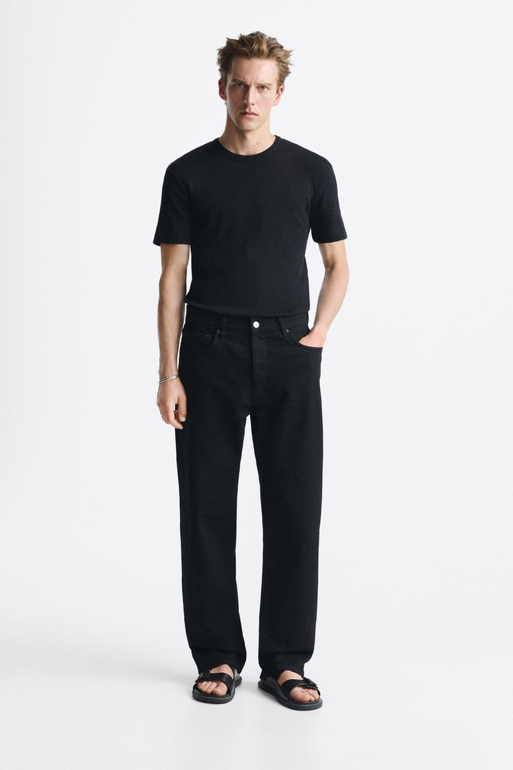 MUSCLE FIT RIBBED T-SHIRT