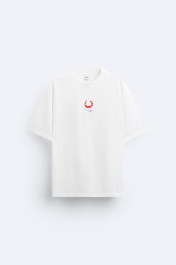 CONTRAST PRINTED TSHIRT White ZARA New Zealand