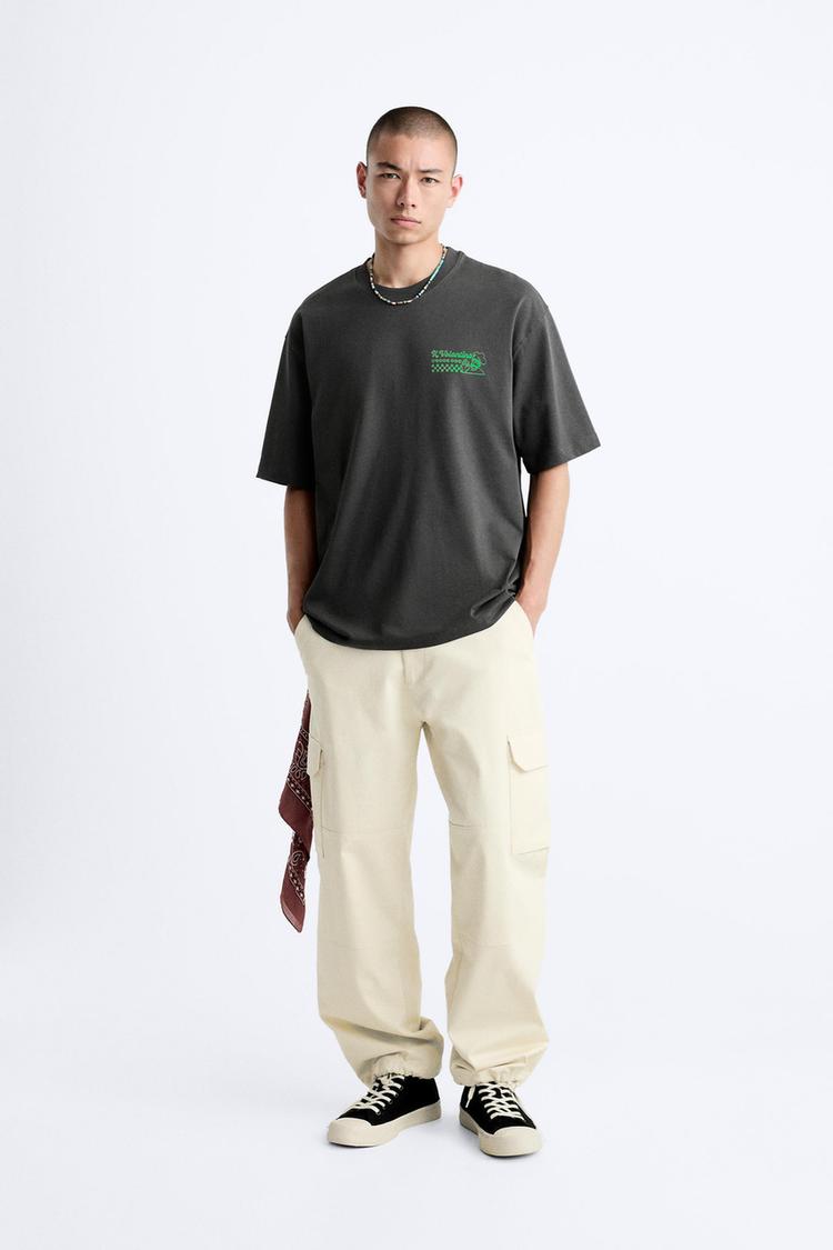 CONTRAST PRINTED T-SHIRT