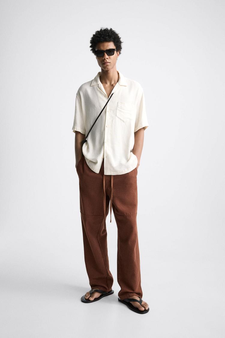 VISCOSE/LINEN BLEND SHIRT