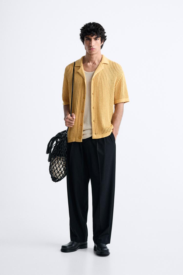 TEXTURED CROCHET SHIRT