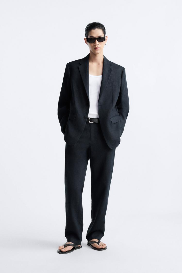 100% LINEN SUIT TROUSERS
