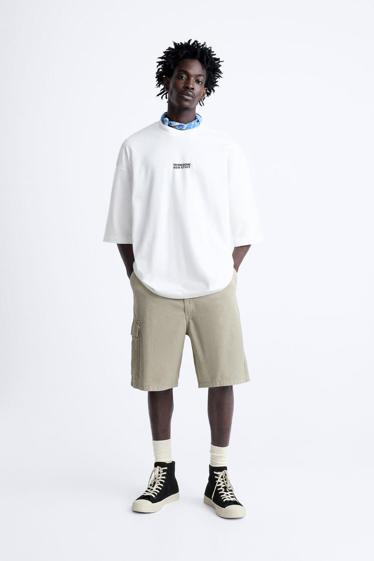 COTTON CARGO BERMUDA SHORTS