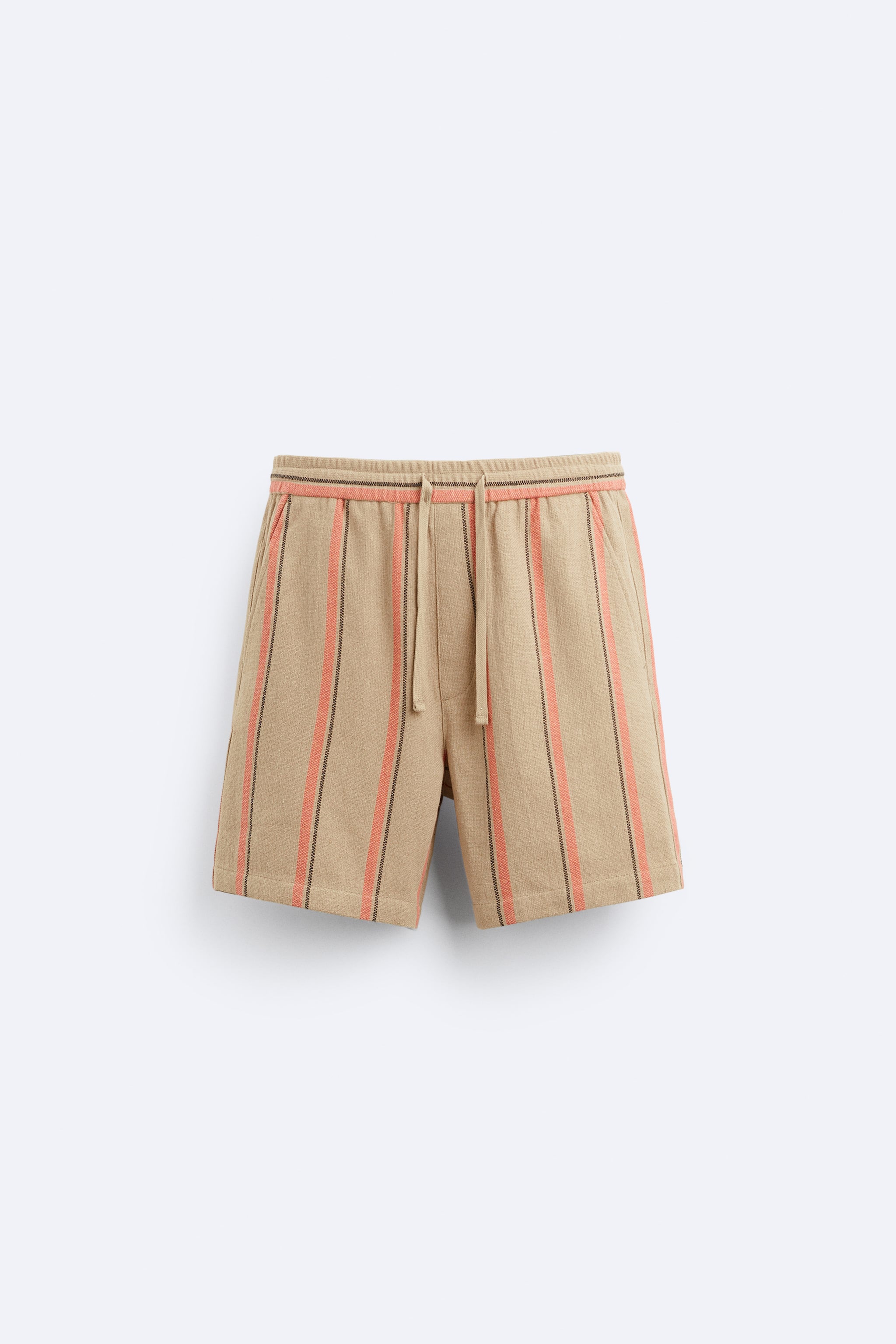 TEXTURED STRIPED SHORTS