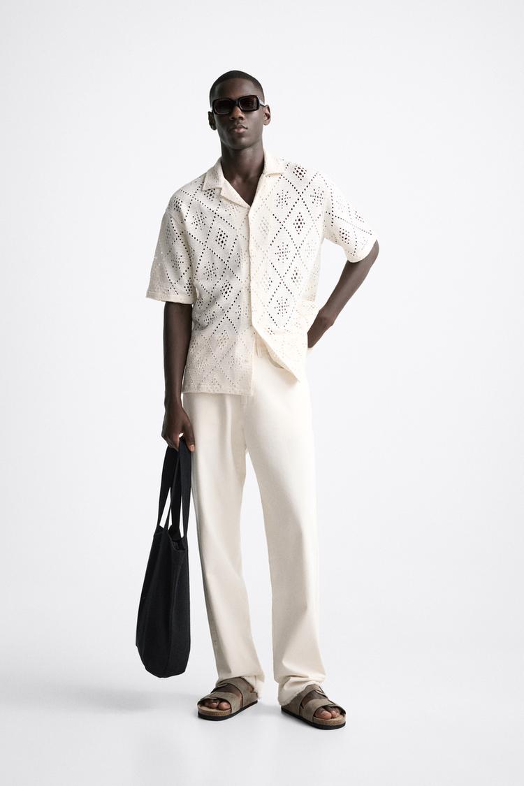 TEXTURED CROCHET SHIRT