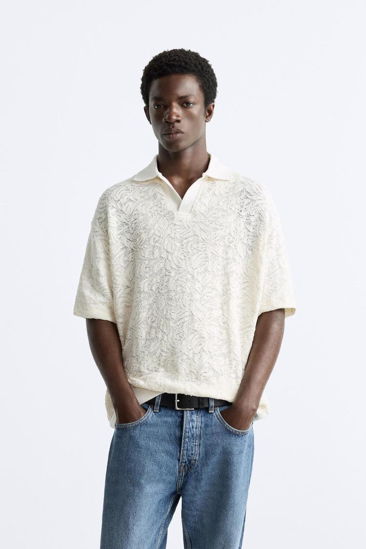 FLORAL JACQUARD POLO