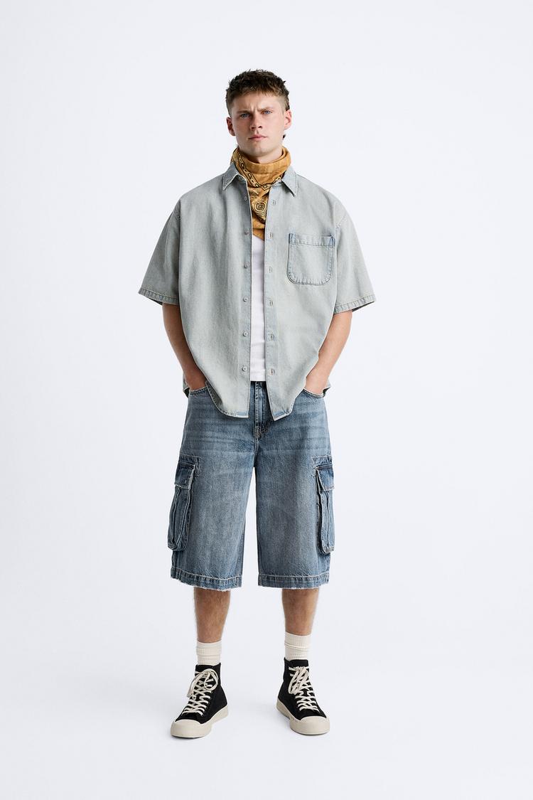LOOSE-FIT CARGO BERMUDA SHORTS