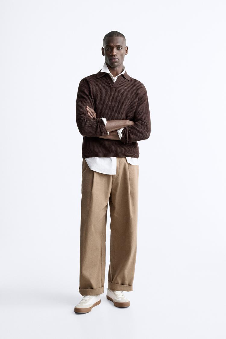 OPEN STRUCTURED KNIT POLO