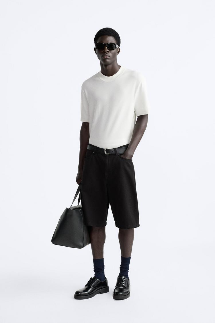 HIGH NECK KNIT T-SHIRT