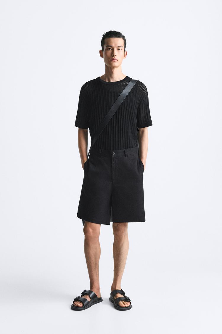 CROCHET KNIT T-SHIRT