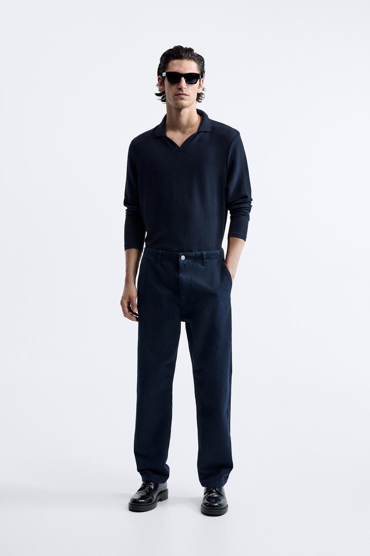 POLO SWEATER WITH OPENING