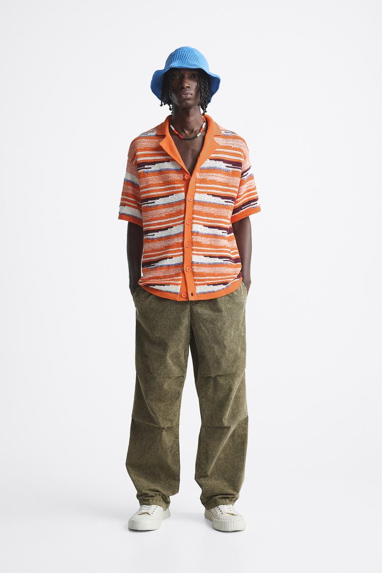 ACID WASH PARACHUTE TROUSERS