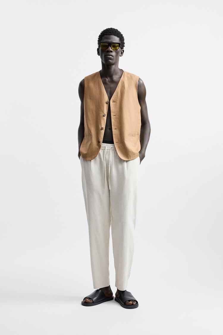 LINEN - VISCOSE TROUSERS