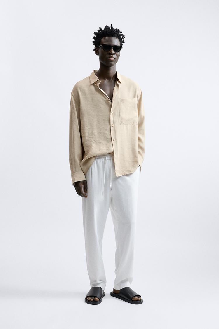 LINEN - VISCOSE TROUSERS