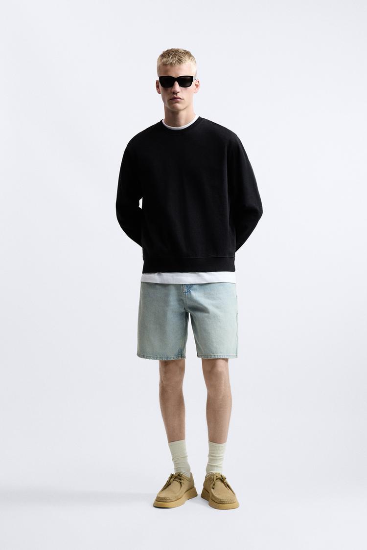 LOOSE FIT DENIM BERMUDA SHORTS