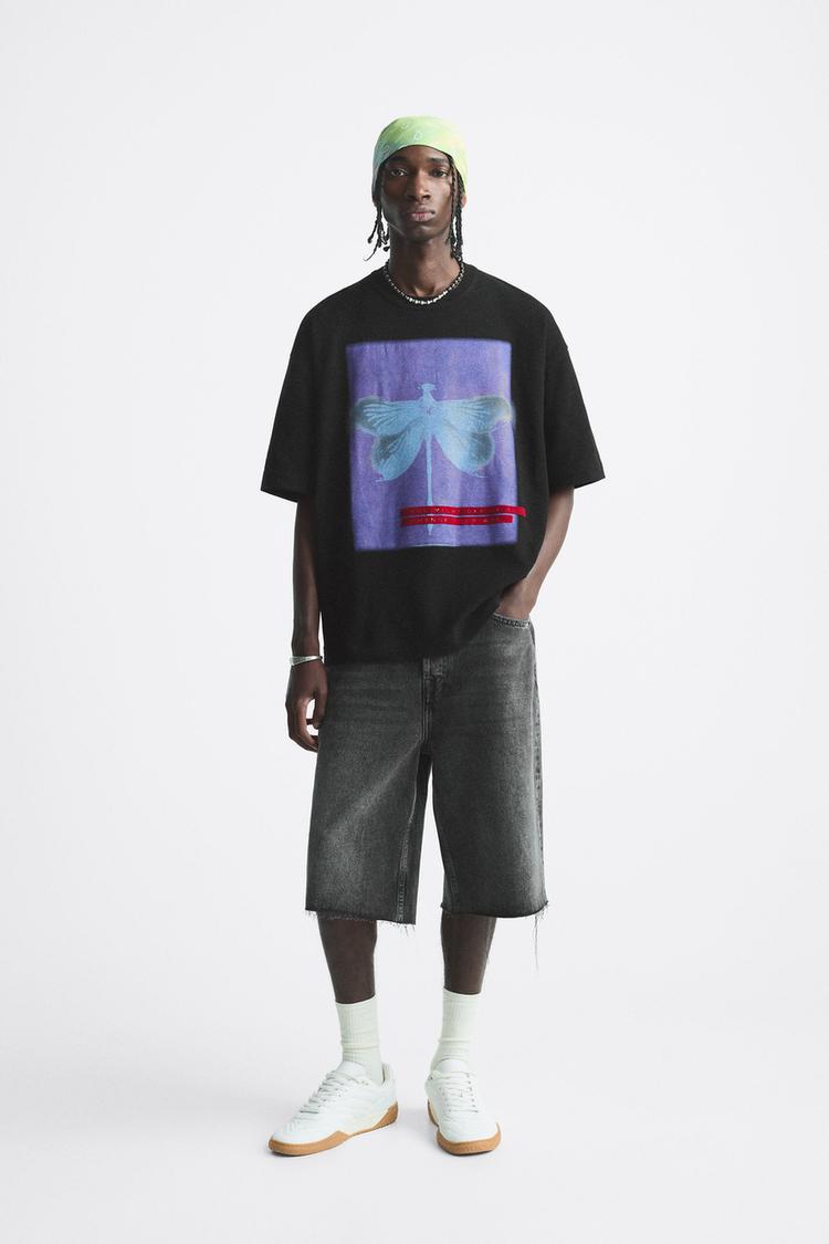 PRINTED KNIT T-SHIRT