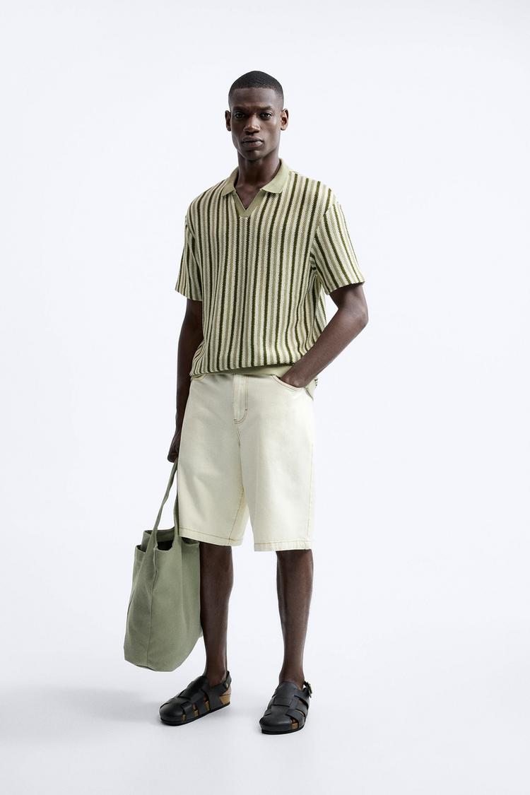 STRIPED JACQUARD POLO SHIRT