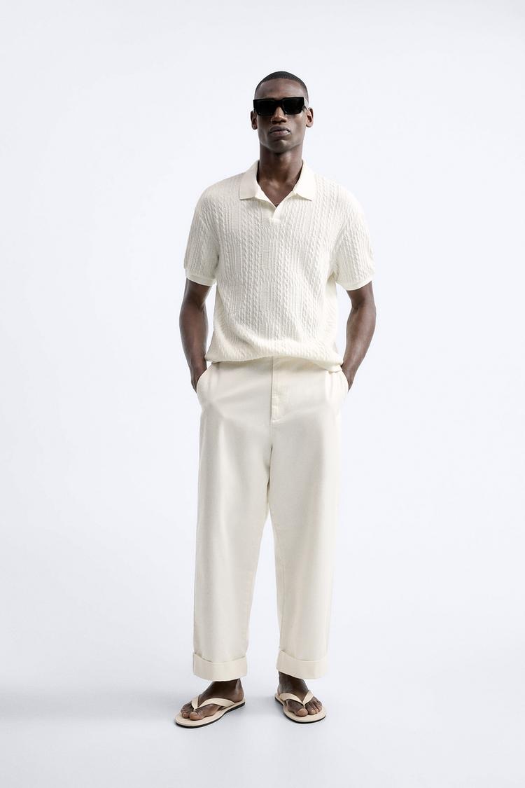 GEOMETRIC JACQUARD POLO SHIRT